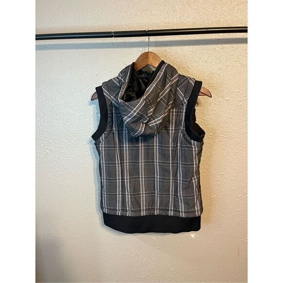 Mountain Hardwear Vest Women's Small Plaid Gray Black Gorpcore Outdoors - Picture 4 of 7